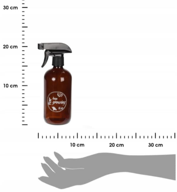 Kädessä pidettävä kasviruisku lasissa 500ml