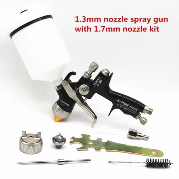 Sprutpistol för bilar, munstycke på 13/17mm, tank på 600CC, 1,3 och 1,7 mm