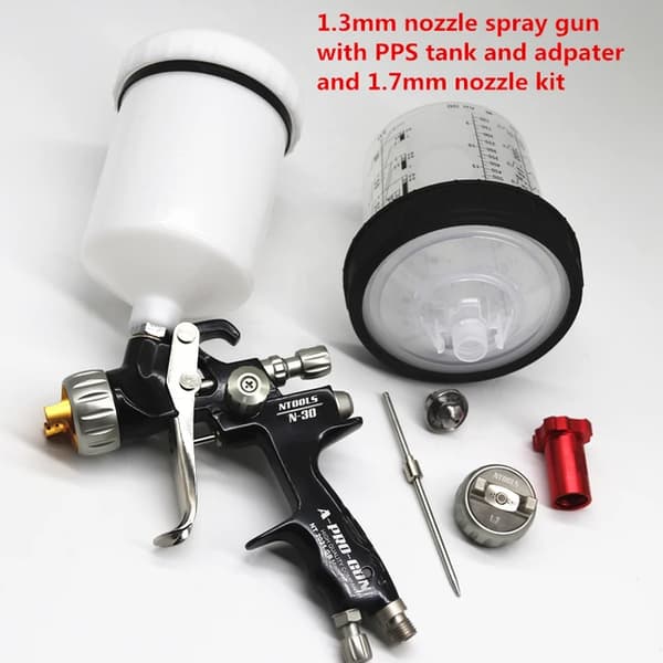 Sprutpistol för bilar, munstycke på 13/17mm, tank på 600CC, 1,3 och 1,7 mm pps