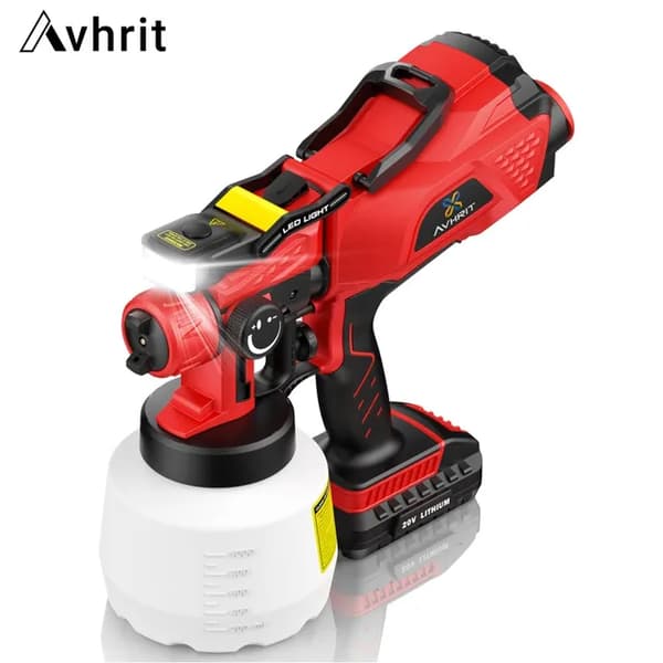 HVLP-sprutpistol, trådlös elektrisk, portabel airbrush-kit., 1200 milliliter