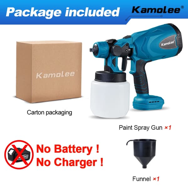Elektrisk färgspruta, 800 ml kapacitet, sladdlös design, lättanvänd,Ingen batterilåda, EU-kontakt