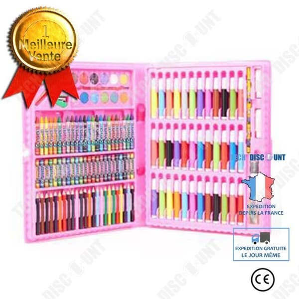 TD® Art Supplies Plast Akvarellpennor 150 stycken Semesterpenslar för barn Studentmålningsset