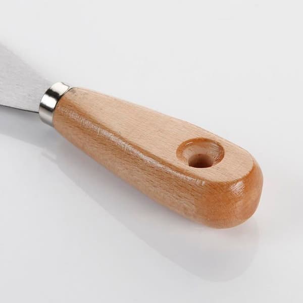 Alyco färgbricka - 196375 - Flexibel kolstålspatel med trähandtag, 75 mm