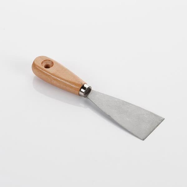 Alyco färgbricka - 196375 - Flexibel kolstålspatel med trähandtag, 75 mm