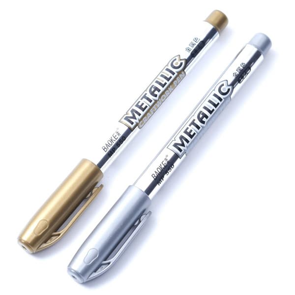 1-pack Metallic-penna, Guldpenna eller Silverpenna