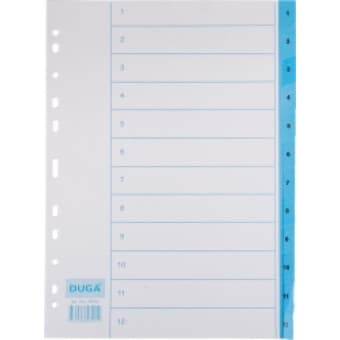 HTM Hemmet Kontor Pärm 1st Register Pärmregister A4 1-12