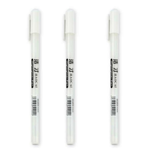 1 Vit märkpenna, blackboardpenna med 0.8mm kulspets-udd