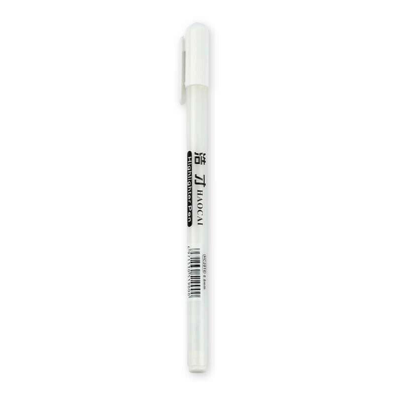 1 Vit märkpenna, blackboardpenna med 0.8mm kulspets-udd