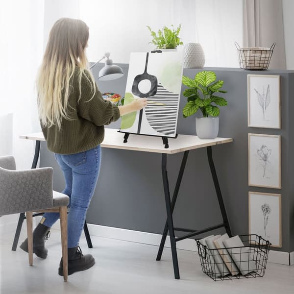 Alumiininen easel jalusta 50-156 cm korkeussäädettävä hopea