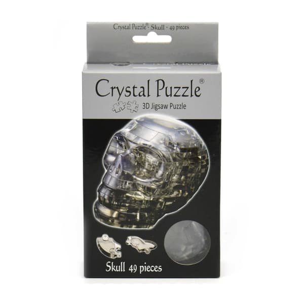 Robetoy Crystal Puzzle Pussel 3D Skull Döskalle Svart 48 bitar