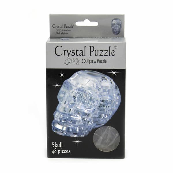 Robetoy Crystal Puzzle Pussel 3D Skull Döskalle CLEAR 48 bitar