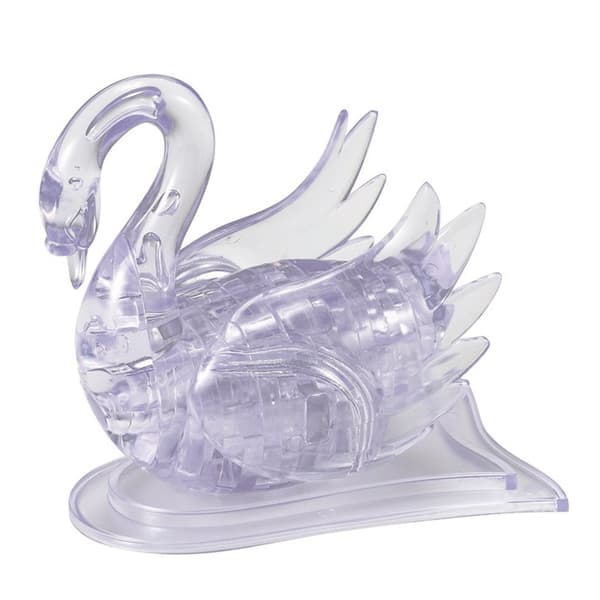 Robetoy Crystal Puzzle Pussel 3D Swan Svan CLEAR 44st bitar