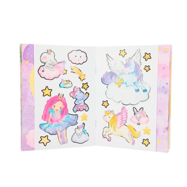 Pyssel bok Sticker World 117st Glitter Stickers Princess Mimi Rosa