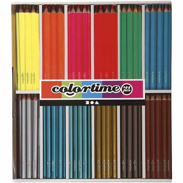 Colortime Färgpennor - 144 st Neon och Metallicfärger