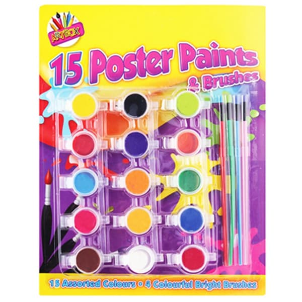 ArtBox 15 Poster Paints And 4 Brushes Multicoloured One Size