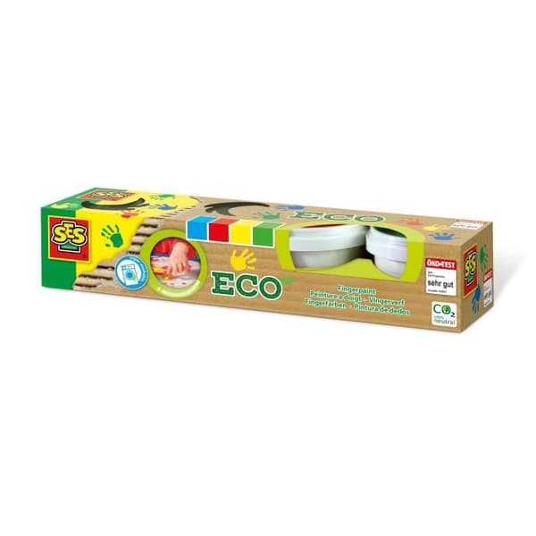 SES CREATIVE ECO Fingerfärg 4 färger