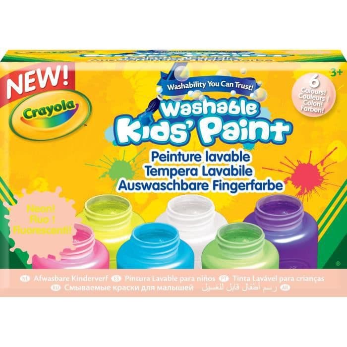 CRAYOLA 6 vaskbare maledåser