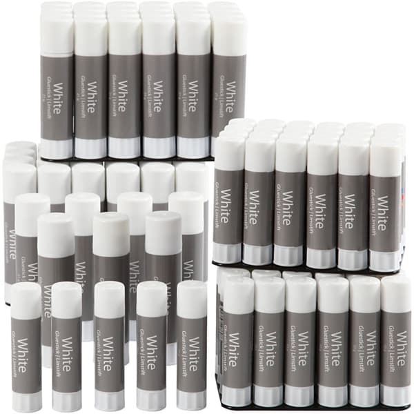 Storpack - Vitt Limstift  - 144 st