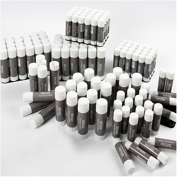 Storpack - Vitt Limstift  - 144 st