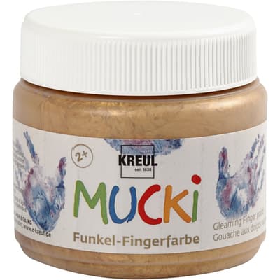Fingerfärg Mucki - Metallic Guld - 150 ml