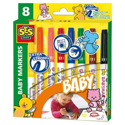 SES Babyfärger 8 st. Barnpennor