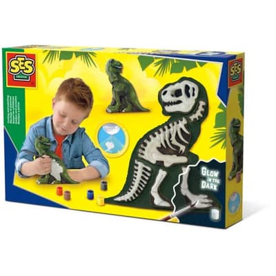 SES Gjut och måla dinosauriefigur fossil som lyser