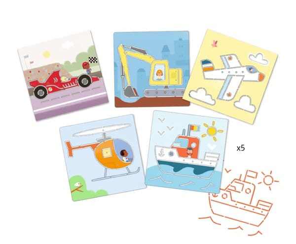 Stenciler, Tranports & Co - Djeco