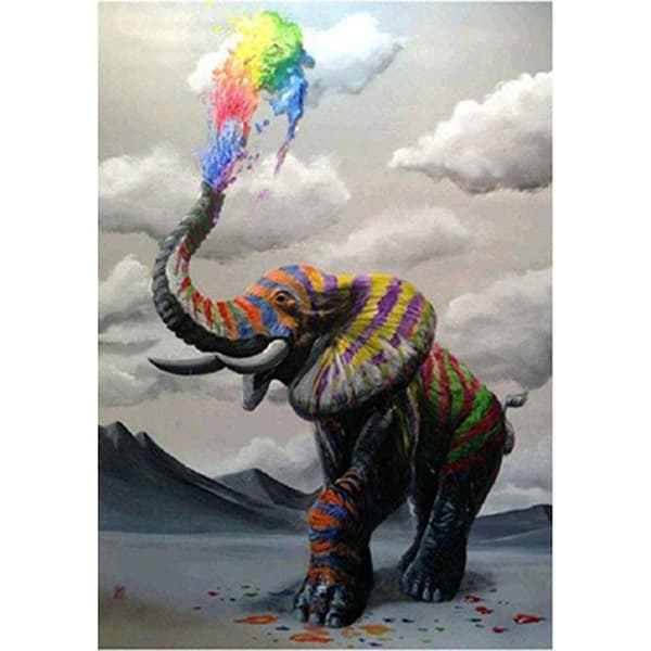 Diamond Painting 30x30 cm Elefant Djur Diamantmålning DIY