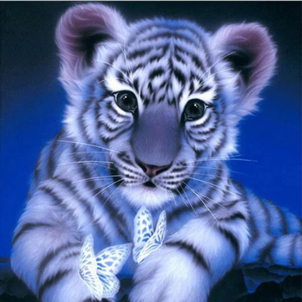 Diamond Painting 30x30 cm Tiger Djur Diamantmålning DIY