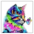 Miniatyrbild 1 av 5: Diamond Painting 30x30 cm Katt Djur Diamantmålning DIY