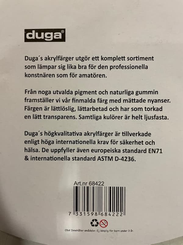 Målarset Färg Akryl 24x12 ml