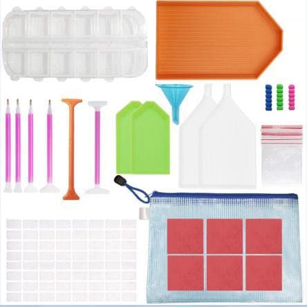 Diamond Painting Set med verktyg och Tillbehör Låda