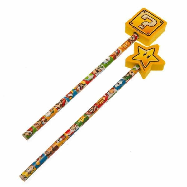 Super Mario Farveblok-blyantsæt (pakke med 2 stk.) Multicoloured One Size