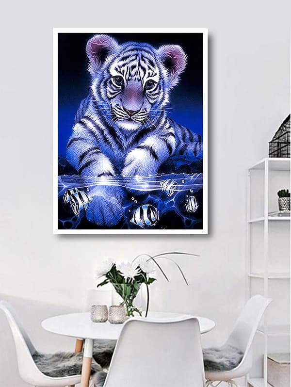 Diamond Painting / DIY 5D Diamantmålning - 30x40cm - Tigerunge