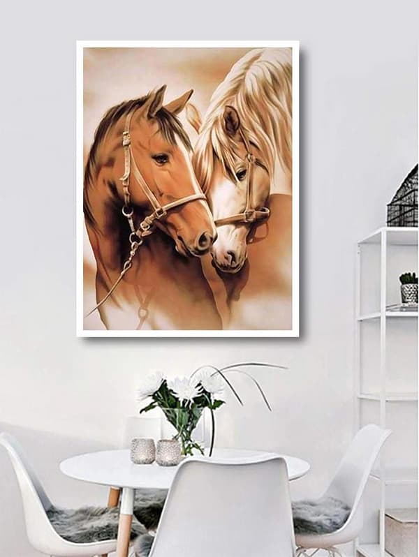 Diamond Painting / DIY 5D Diamantmålning - 30x40cm - Hästar