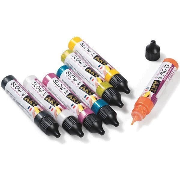 Slow &amp; Art paint - KREATIVT FRÖ VI HAR ALLA TALANG - glittrig lila - 30 ml