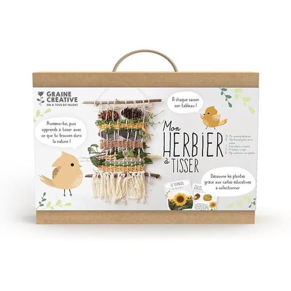 Vävkit - Graine Créative - Min växtsamling att väva - Beige och vit - För barn - Avancerad