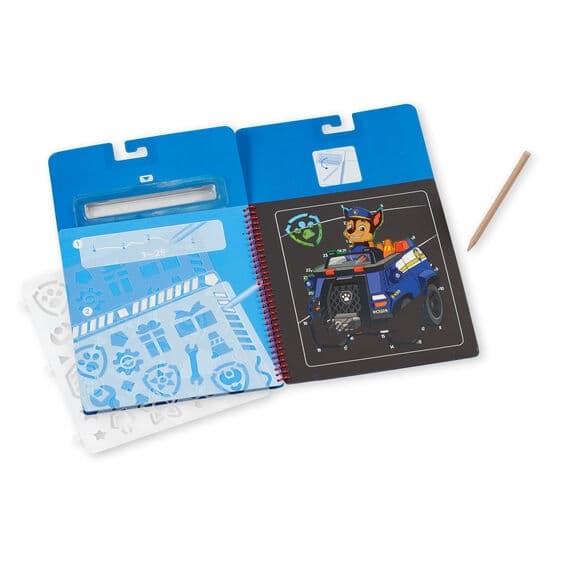 Paw Patrol Scratch Art Pad, Chase - Melissa & Doug