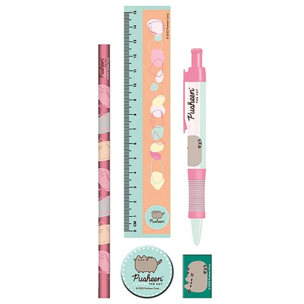 Pusheen Botaniska brevpapper Pink/Blue One Size