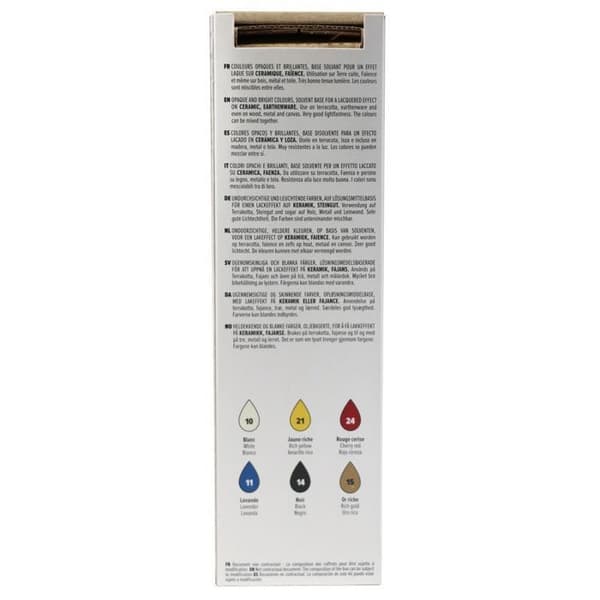 Inledningsskrin - Pébéo - Keramikfärg - 6 burkar à 20 ml - Blandat - Vuxen