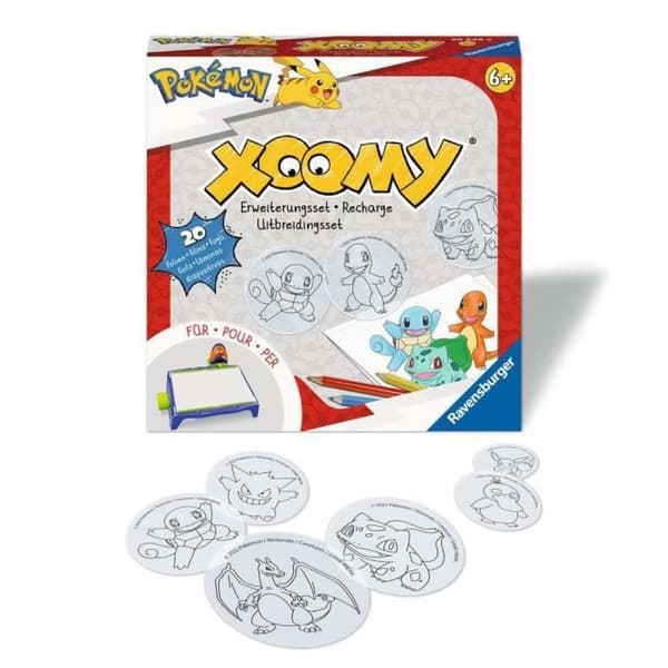 Xoomy® Pokémon Ravensburger Refill - Gul/Vit/Svart - 20 modellfilmer ingår