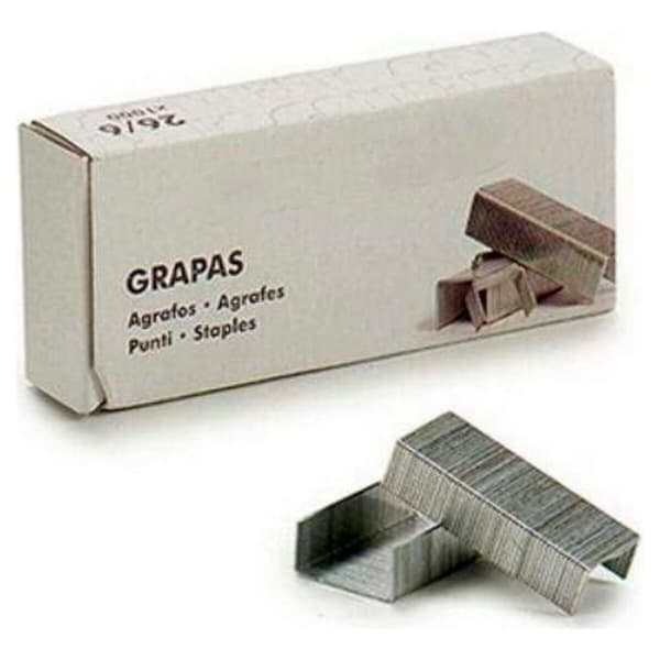 Hæfteklammer 26/6 mm Grå Metal