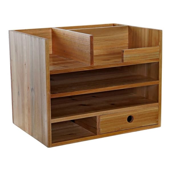 Multifunktionel organizer DKD Home Decor Skrivebord Gran (33 x 24 x 26 cm)