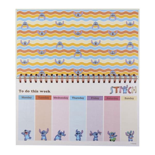 Ugentlig Planner Disney Stitch Papir (35 x 16,7 x 1 cm)
