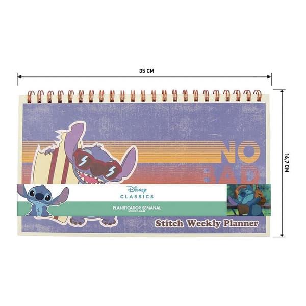 Ugentlig Planner Disney Stitch Papir (35 x 16,7 x 1 cm)