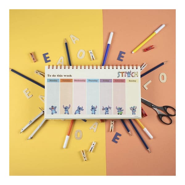 Ugentlig Planner Disney Stitch Papir (35 x 16,7 x 1 cm)