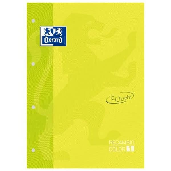 Udskifter Oxford TOUCH  Ark 80 Ark 5 enheder A4 Lime 5 Dele