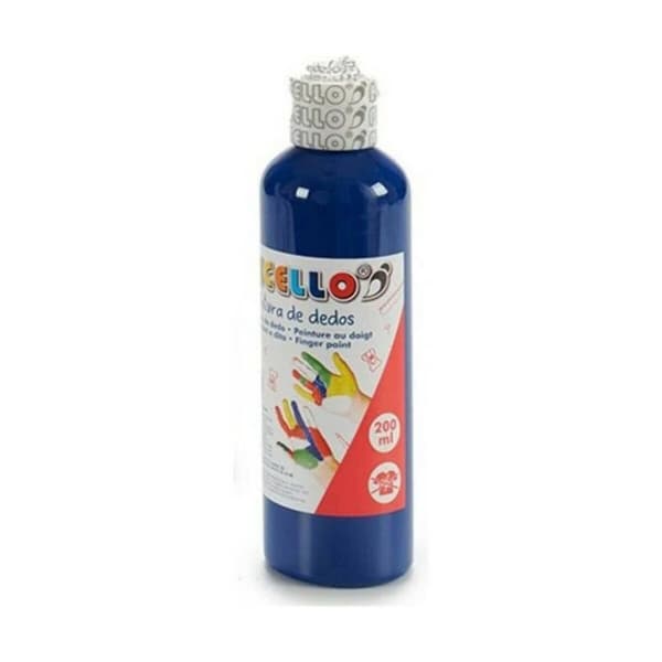 Fingermaling Pincello FP200-BL Blå 200 ml (12 enheder)