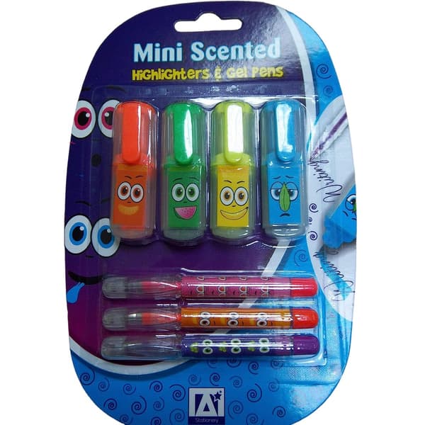 Anker International Stationary Mini Highlighter & Gel Pens (pakke med 7) Multicoloured One Size