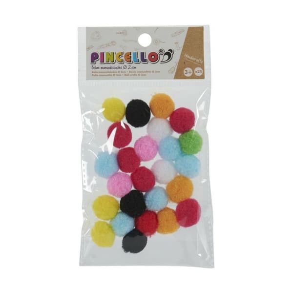 Materiale til håndarbejde Pincello Bolde Multifarvet Ø 2 cm 12 enheder